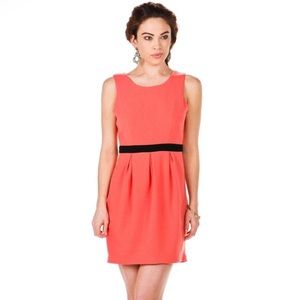 Francesca’s Coral Cutout Bow Dress NWT Size Small